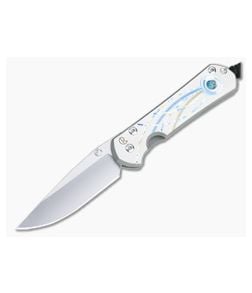 Chris Reeve Small Sebenza 31 S45VN Unique Graphic Triple Mosaic Opal Titanium Folding Knife 005 - CRK-S31-1408-005 1