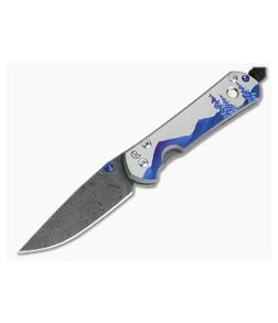 Chris Reeve Small Sebenza 31 Night Sky Unique Mother of Pearl Cabochon Boomerang Damascus Folder 002 - CRK-S31-1410-002 1