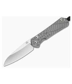 Chris Reeve Small Sebenza 31 Insingo Forever Flag Glass Blasted Titanium MagnaCut Folding Knife (2.94" Blade) S31-1508 - CRK-S31-1508 1