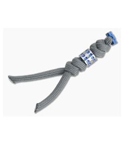 Chris Reeve Small Sebenza 31 Lanyard Charcoal with Blue Dot Bead - CRK-S31-7033 1