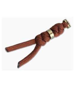 Chris Reeve Small Sebenza 31 Lanyard Rust with Gold Bead - CRK-S31-7055 1