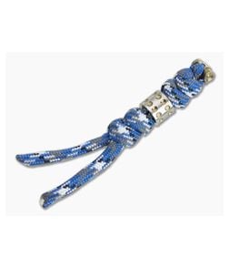 Chris Reeve Small Sebenza 31 Lanyard Bucky Blue with Gold Dot Bead - CRK-S31-7061 1