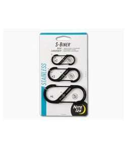 Nite Ize S-Biner Stainless Black Carabiners (3 Pack) - NI-SB234-03-01 1
