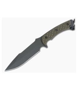 Spartan Blades Horkos DLC S35VN Green Micarta Kydex Sheath - SB-4BKGRKYBK 1