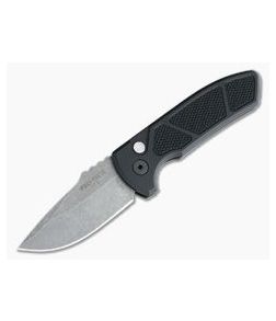 Protech Knives Les George SBR Blade Show 2019 Acid Wash Blade Knurled Black Aluminum Handle - PT-SBR-BS2019 1
