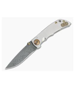 Spartan Blades Harsey Folder 3.25 Nichols Damascus Bronze Hardware Titanium Folder 07 - SB-SF10-07 1