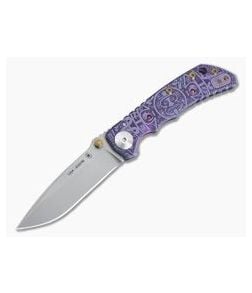 Spartan Harsey Folder Mayan Calendar Special Edition Blue Purple Ano Stonewashed S35VN - SB-SF5-005 1