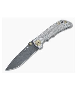 Spartan Harsey Folder Sound Wave Titanium Bronze Accents Special Edition w/ Nichols Damascus 044 - SB-SF5-044 1