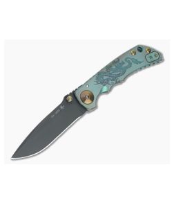 Spartan Harsey Folder Special Edition Green and Bronze Dragon Black PVD S45VN - SB-SF5-046 1