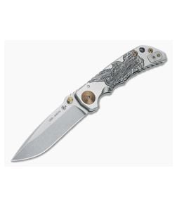 Spartan Harsey Folder Special Edition "Black and Satin" Saint Michael the Archangel Stonewash S45VN - SB-SF5-048 1