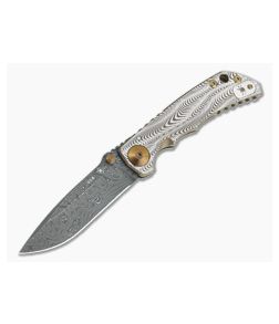 Spartan Harsey Folder Special Edition Bronze Sound Wave Nichols Damascus Folder 069 - SB-SF5-069 1