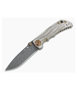 Spartan Harsey Folder Special Edition Bronze Sound Wave Nichols Damascus Folder 070 - SB-SF5-070 1