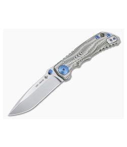 Spartan Harsey Folder Special Edition Sound Wave Stonewashed S45VN Blue Hardware Folder 074 - SB-SF5-074 1