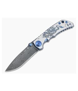 Spartan Harsey Folder Special Edition Blue Dragon Nichols Damascus Folder 075 - SB-SF5-075 1