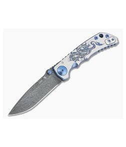 Spartan Harsey Folder Special Edition Blue Dragon Nichols Damascus Folder 076 - SB-SF5-076 1