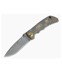 Spartan Harsey Folder Special Edition Black and Gold Kraken Nichols Damascus Folder 086 - SB-SF5-086 1