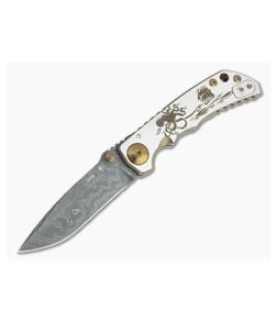 Spartan Harsey Folder Special Edition Bronze Kraken Nichols Damascus Folder 087 - SB-SF5-087 1