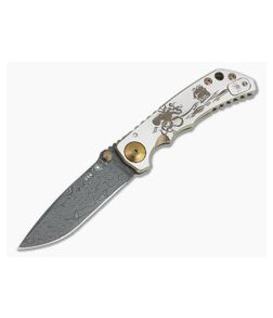 Spartan Harsey Folder Special Edition Bronze Kraken Nichols Damascus Folder 088 - SB-SF5-088 1