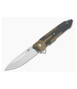 Spartan Kranos Bronze Titanium Flipper Carbon Fiber S35VN - SB-6SWBZCF 1