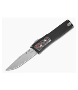 Axial Shift V3 Clip Point Black Aluminum Nebula FatCarbon Inlay MagnaCut Stonewash OTF Automatic Knife (3.40" Blade) - AXL-SHIFT-48 1