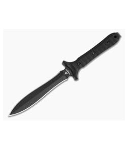 TOPS Shirodagga Black G10 1095 Fixed Blade Dagger (5.50" Blade) SHRA-01 - TP-SHRA-01 1