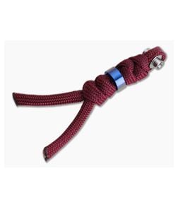 Chris Reeve Small Inkosi Lanyard Burgundy with Blue Bead - CRK-SIN-7005 1
