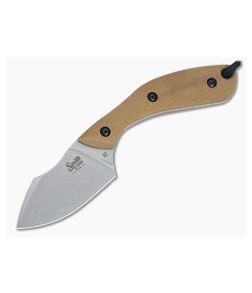 Smith & Sons Apex Stonewashed D2 Natural Micarta Multi Purpose Fixed Blade SM034101 - SS-SM034101 1