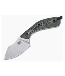 Smith & Sons Apex Stonewashed D2 Black and Brown Richlite Multi Purpose Fixed Blade SM034501 - SS-SM034501 1