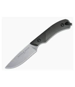 Smith & Sons Axiom V2 Stonewashed AEB-L Dark Brown Richlite EDC Fixed Blade - SS-SM18500 1