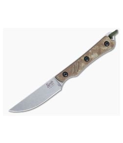 Smith & Sons Shoal Stonewashed AEB-L Marsh Grass Richlite Fixed Blade - SS-SM19504 1