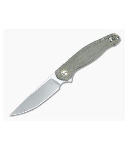 GiantMouse ACE Sonoma V2 Satin Elmax Green Micarta Liner Lock Flipper - GM-SONOMA-V2-GRN 1