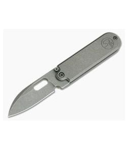 Serge Knife Co. Production Bean Titanium Top Flipper Stonewashed M390 - SKC-SP001BNST 1