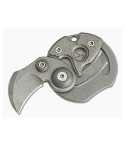 Serge Knife Co. Production Coin Claw Gen 2 Titanium Slip Joint Folder Stonewashed M390 - SKC-SP002CCST 1