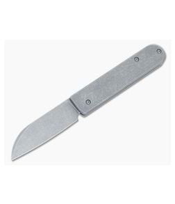 Serge Knife Co. Slip7 Slipjoint Dark Stonewashed Titanium Handle M390 Sheepsfoot Blade SP018-ST - SKC-SP018-ST 1