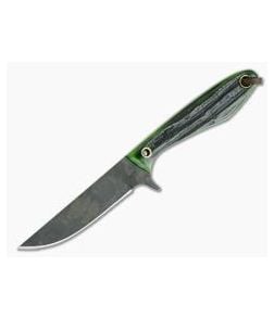 Smith & Sons Spur Original Patina 1095 Green Jigged Bone EDC Fixed Blade - SS-SPUR-JB-GR-OP 1