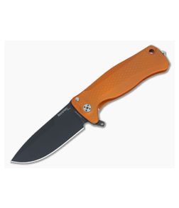 LionSteel SR-22 Mini Aluminum Orange Integral Flipper Black Sleipner SR22A OB - LS-SR22A-OB 1
