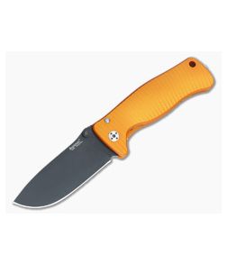 LionSteel SR-2 Mini Integral Orange Folder Black Blade - LS-SR2A-OB 1