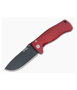LionSteel SR-2 Mini Integral Folder Red Aluminum Black Blade - LS-SR2A-RB 1