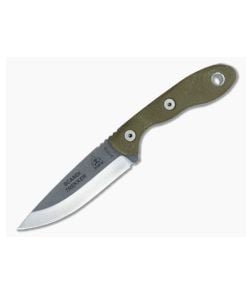 TOPS Knives Scandi Trekker 3.5 Green Canvas Micarta - TP-STREK35 1