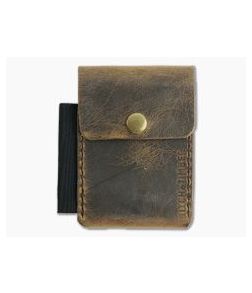 Hitch & Timber Surveyor Crazy Horse Leather Brass Snap Wallet - HT-SURVEYOR-CH 1
