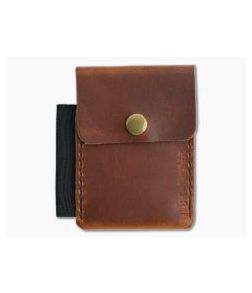 Hitch & Timber Surveyor English Tan Leather Brass Snap Wallet - HT-SURVEYOR-ET 1