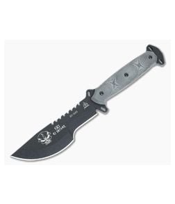 TOPS SXS Skullcrusher's Xtreme Sidekick Fixed Blade Black Micarta Coated 1095 SXS-01 - TP-SXS-01 1