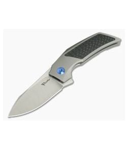 Reate Knives T2500 Mini Tashi Bharucha M390 Carbon Fiber Frame Lock Flipper - RK-T2500-01 1