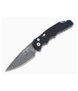 Protech Tactical Response TR-5 Feathered Aluminum Handle Nichols Damascus Drop Point Automatic T530-DC-001 - PT-T530-DC-001 1