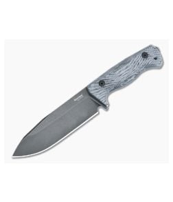 LionSteel T6 Fixed Blade Monolithic Black Micarta Handle Old Black PVD CPM-3V Drop Point - LS-T6B-3V-CVB 1