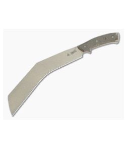 TOPS Knives Bestia Chopper Tactical Stone 1095 Canvas Micarta Fixed Blade - TP-TBST-01 1
