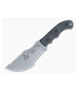 TOPS Tom Brown Tracker #3 Black Micarta Handle Tumbled 154CM Stainless Steel TBT-031 - TP-TBT-031 1