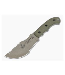 TOPS Tom Brown Tracker Green Micarta Handle Coyote Tan 1095 Carbon Steel Blade TBT01-TAN - TP-TBT01-TAN 1