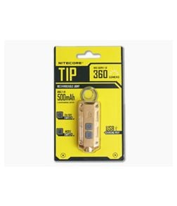 NiteCore TIP Gold 360 Lumen Micro-USB Rechargeable Keychain Flashlight - NC-TIPGD 1