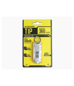 NiteCore TIP Silver 360 Lumen Micro-USB Rechargeable Keychain Flashlight - NC-TIPSL 1